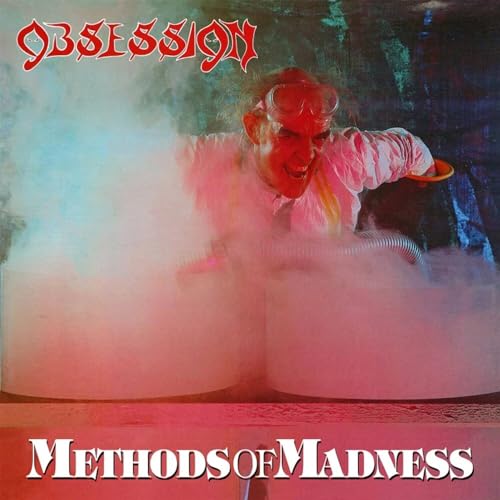 Album cover for Obsession’s “Methods Of Madness” featuring a man in a lab.