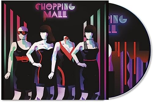 CD cover for "Chopping Mall" featuring four figures in a neon style.