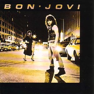 Bon Jovi album cover featuring the band members on a city street.