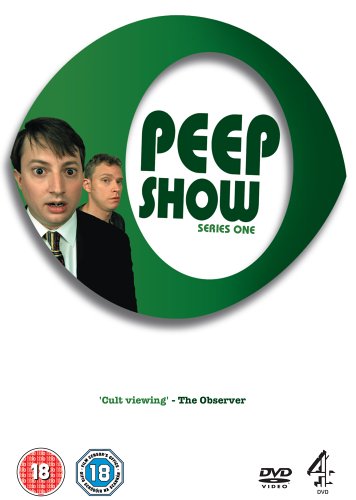 Peep Show" Series 1 DVD cover with two men and green background.