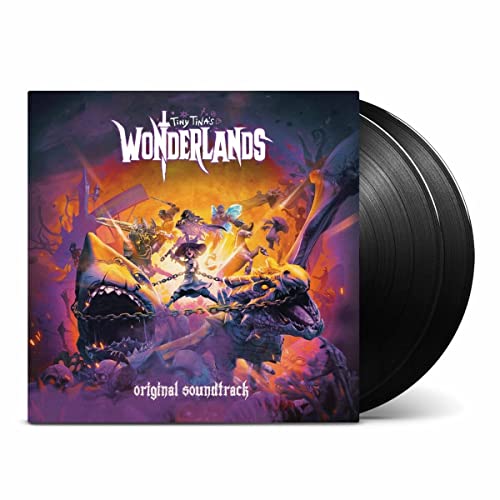 Tiny Tina's Wonderlands vinyl soundtrack with colorful fantasy art and two records.