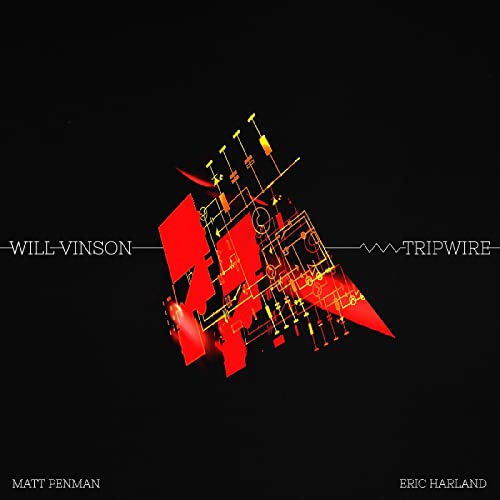 Album cover for Will Vinson’s “Tripwire” featuring red and yellow geometric shapes.