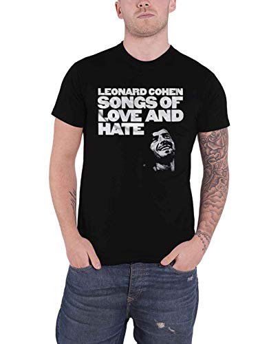 Leonard Cohen T Shirt Songs of Love and Hate Official Mens Black XXL