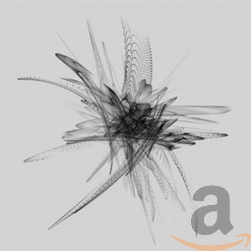 Abstract black and white floral design, CD cover with Amazon logo.