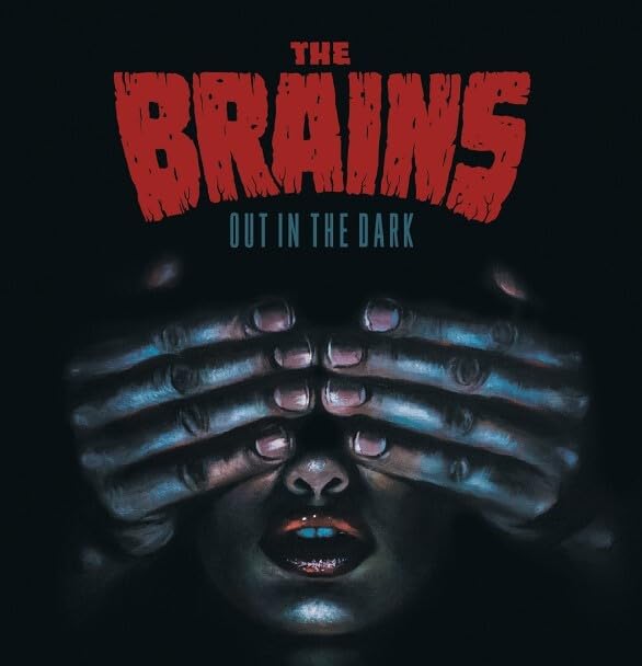 Album cover for The Brains’ “Out In The Dark” with obscured face.