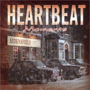 CD cover with vintage cars and building, text “Heartbeat Moments”.