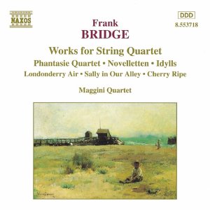 CD cover for Frank Bridge’s string quartet works with a pastoral painting.