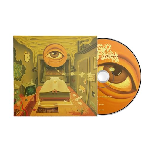 CD case and disc with surreal eye and room painting.