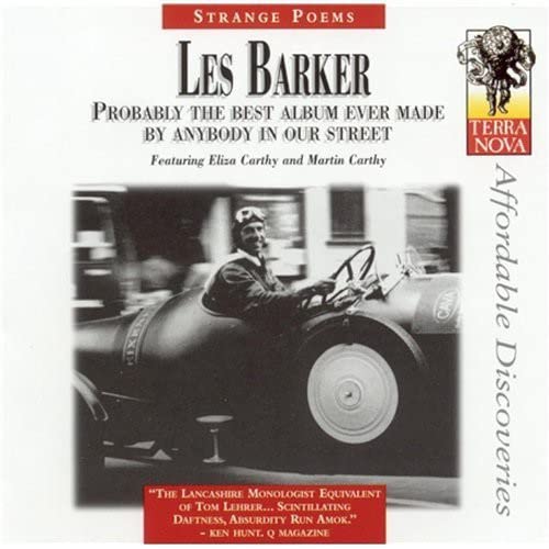 CD cover for Les Barker album featuring a man in a vintage car.