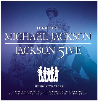 CD cover featuring Michael Jackson and the Jackson 5ive with blue gradient background.