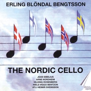 CD cover with Nordic flags on musical staff, titled "The Nordic Cello".