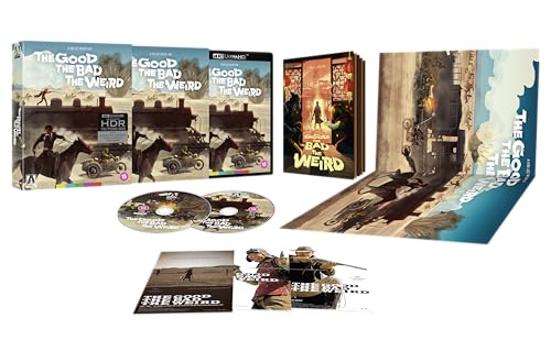 The Good, The Bad, The Weird Blu-ray set including cases, discs, and printed materials.