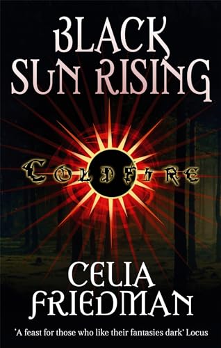 Book cover featuring a black sun with red rays against a dark forest background.