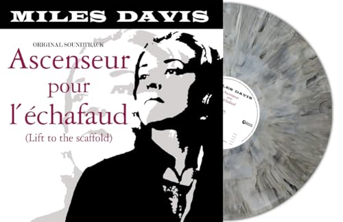 Miles Davis’ “Ascenseur Pour L’échafaud” vinyl record with grey marble effect.