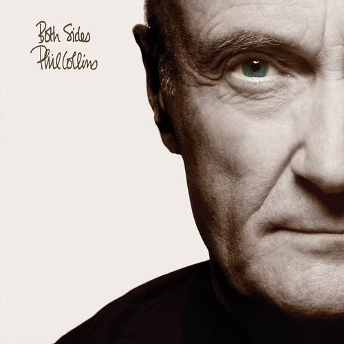 Close-up portrait of Phil Collins for the album "Both Sides.