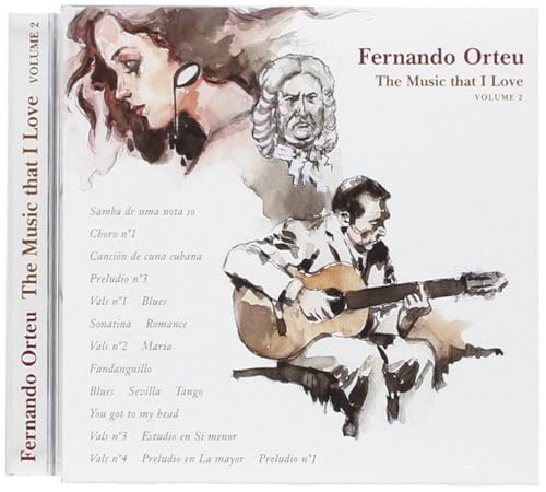 CD case for "The Music That I Love 2" by Fernando Orteu, with artwork.