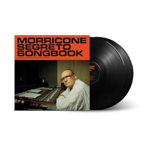 Vinyl records and cover art for Morricone Segreto Songbook featuring Ennio Morricone.