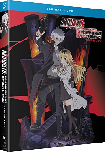 Blu-ray cover for "Arifureta," featuring two anime characters in a dramatic pose.