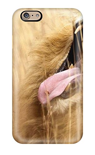 Phone case with a close-up image of a golden retriever’s mouth.