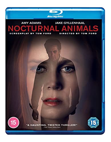 Nocturnal Animals" Blu-ray cover featuring Amy Adams and Jake Gyllenhaal.