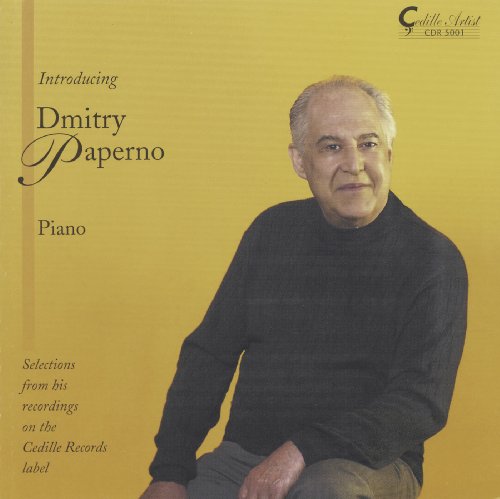 CD cover featuring pianist Dmitry Paperno in a black sweater.