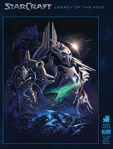 StarCraft puzzle box featuring a detailed Protoss warrior illustration.