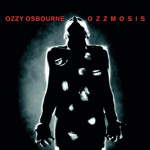 Ozzy Osbourne’s “Ozzmosis” CD cover: silhouetted figure with glowing eyes.