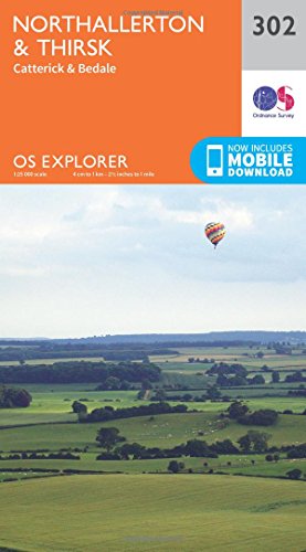 Northallerton & Thirsk Map | Catterick & Bedale | Ordnance Survey | OS Explorer Map 302 | England | Walks | Hiking | Maps | Adventure
