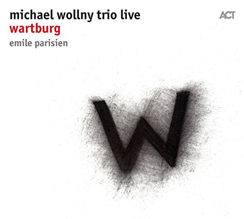 CD cover for Michael Wollny Trio’s “Wartburg” featuring a large, sketched “W”.