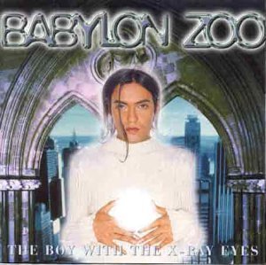 Babylon Zoo CD cover: man holding a glowing orb, gothic archway.