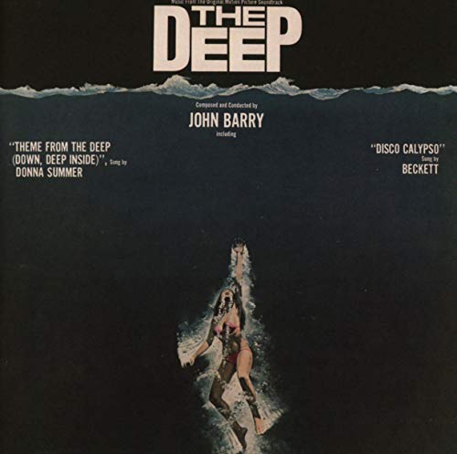 Album cover for "The Deep" soundtrack featuring a diver underwater.
