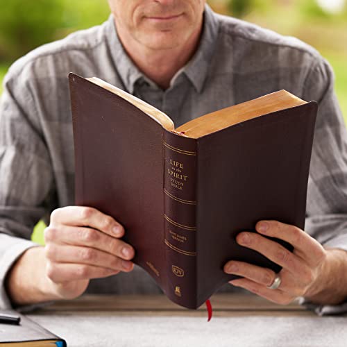 KJV, Life in the Spirit Study Bible, Bonded Leather, Burgundy, Thumb Indexed, Red Letter : Formerly Full Life Study