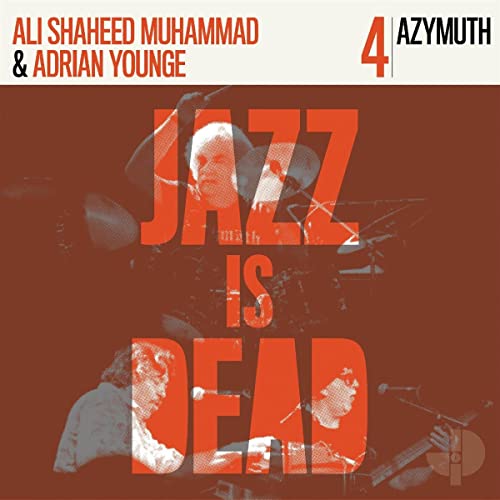 Album cover for "Azymuth" by Younge, Muhammad & Shaheed, featuring musicians.