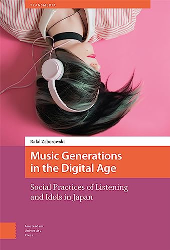 Book cover with a person wearing headphones, titled “Music Generations…”
