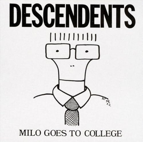 Black and white album cover for Descendents’ “Milo Goes To College.”