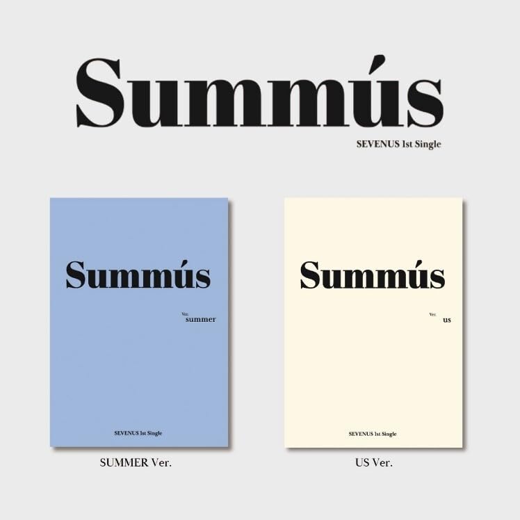 Two CD covers, one blue, one cream, with "Summús" text.