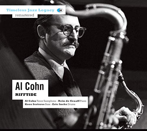 Al Cohn album cover featuring the jazz musician with his saxophone.