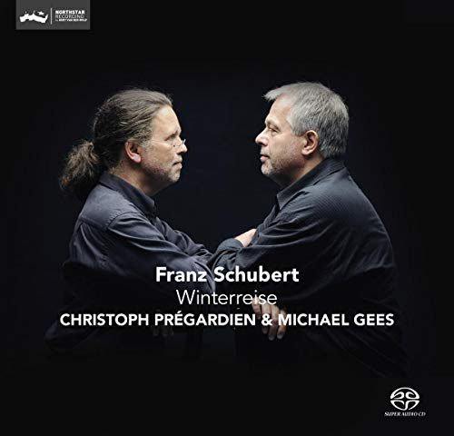 CD cover featuring two men facing each other, text "Franz Schubert Winterreise".