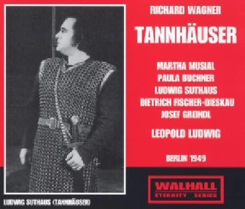 CD cover for Wagner’s *Tannhäuser* featuring a man in chainmail.