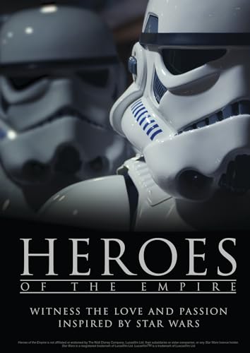 DVD cover featuring three white Stormtrooper helmets, title "Heroes of the Empire".