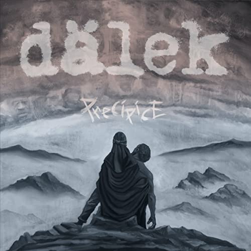 CD cover for Dälek’s “Precipice” featuring a figure overlooking mountains.
