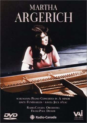 DVD cover featuring pianist Martha Argerich at a grand piano.