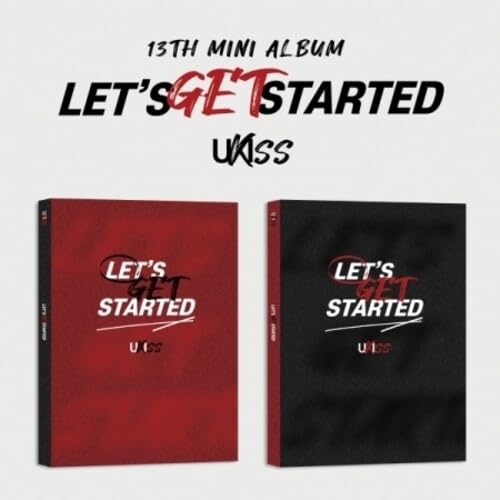 Ukiss “Let’s Get Started” album, two versions: red and black covers.