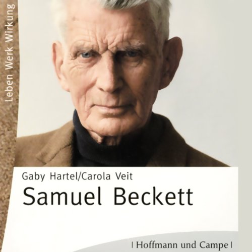 Close-up portrait of Samuel Beckett, author, on a CD cover.
