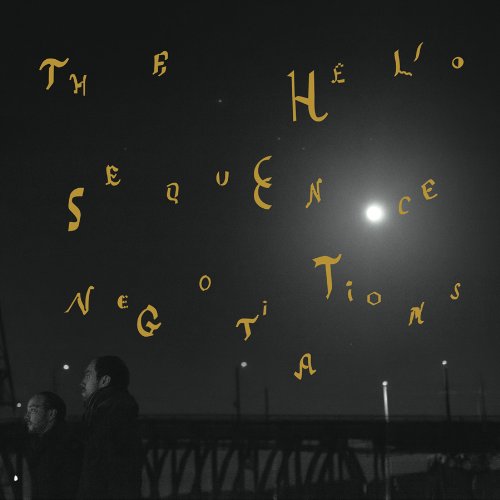 Album cover for The Helio Sequenceās āNegotiationsā with scattered lettering.
