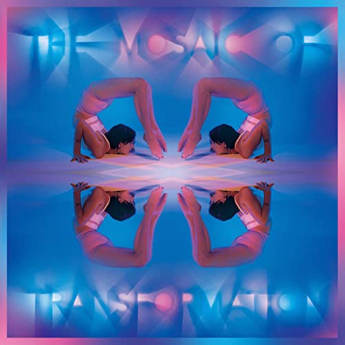 Album cover featuring a mirrored image of a person in a backbend, blue tones.