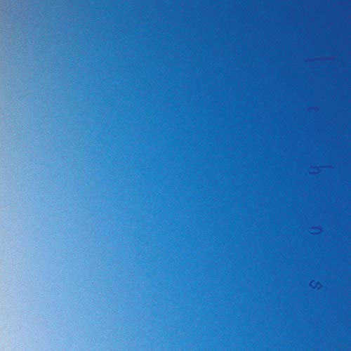 Blue CD cover with faint, scattered purple lettering.
