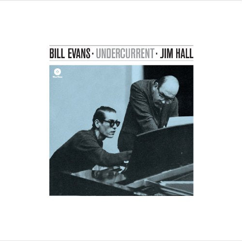 Album cover featuring Bill Evans and Jim Hall in a blue-toned studio setting.