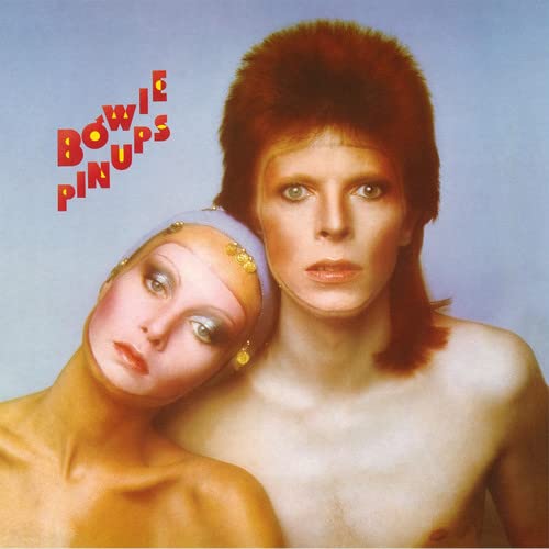 David Bowie album cover, "Pinups", featuring Bowie and a mannequin.