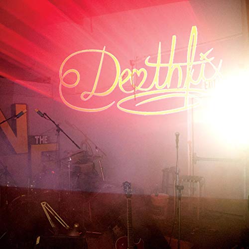CD cover for “Deathfix” with neon-style band name and stage setup.